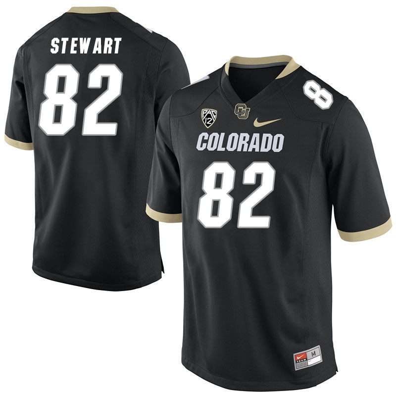 Men #82 Kendal Stewart Colorado Buffaloes College Football Jerseys Stitched Sale-Black - Click Image to Close